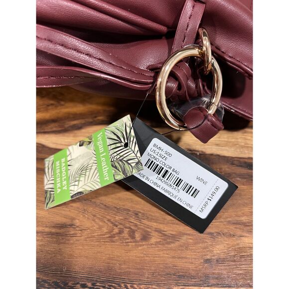 Badgley Mischka Wine Vegan Leather Crossbody Bag NWT - Picture 3 of 8